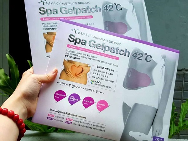 Sử dụng miếng dán giảm mỡ bụng spa gel patch 42 độ c Hàn Quốc