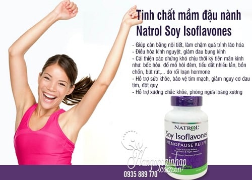 công dụng của tinh chất mầm đậu nành Natrol Soy Isoflavones-3