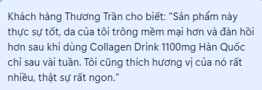 Đánh giá của người dùng về Collagen Drink 1100mg Hàn Quốc1