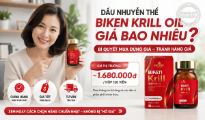 Dầu nhuyễn thể Biken Krill Oil giá bao nhiêu? Bí quyết mua đúng giá